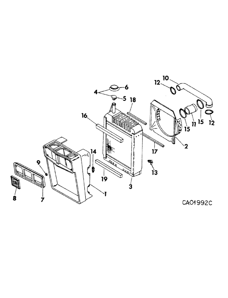 Схема запчастей Case IH 1066 - (06-10) - COOLING, RADIATOR AND CONNECTIONS, 966, 1066 AND HYDRO 100 TRACTORS Cooling