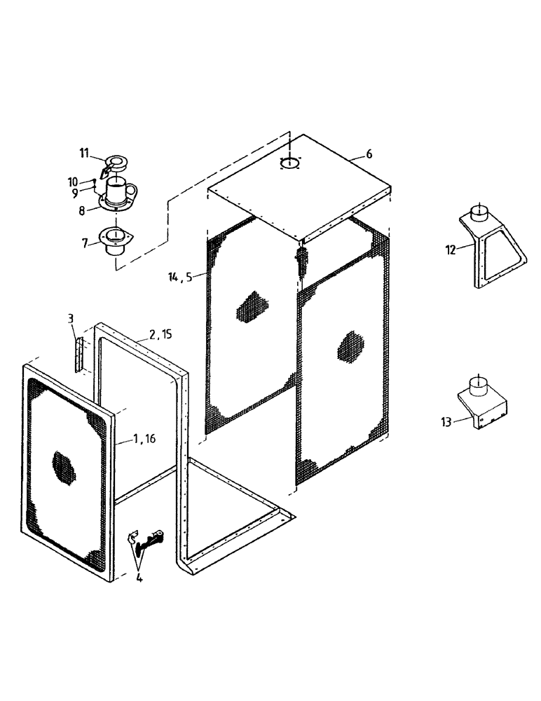 Схема запчастей Case IH 7000 - (C03-20) - AIR INLET SCREEN Engine & Engine Attachments