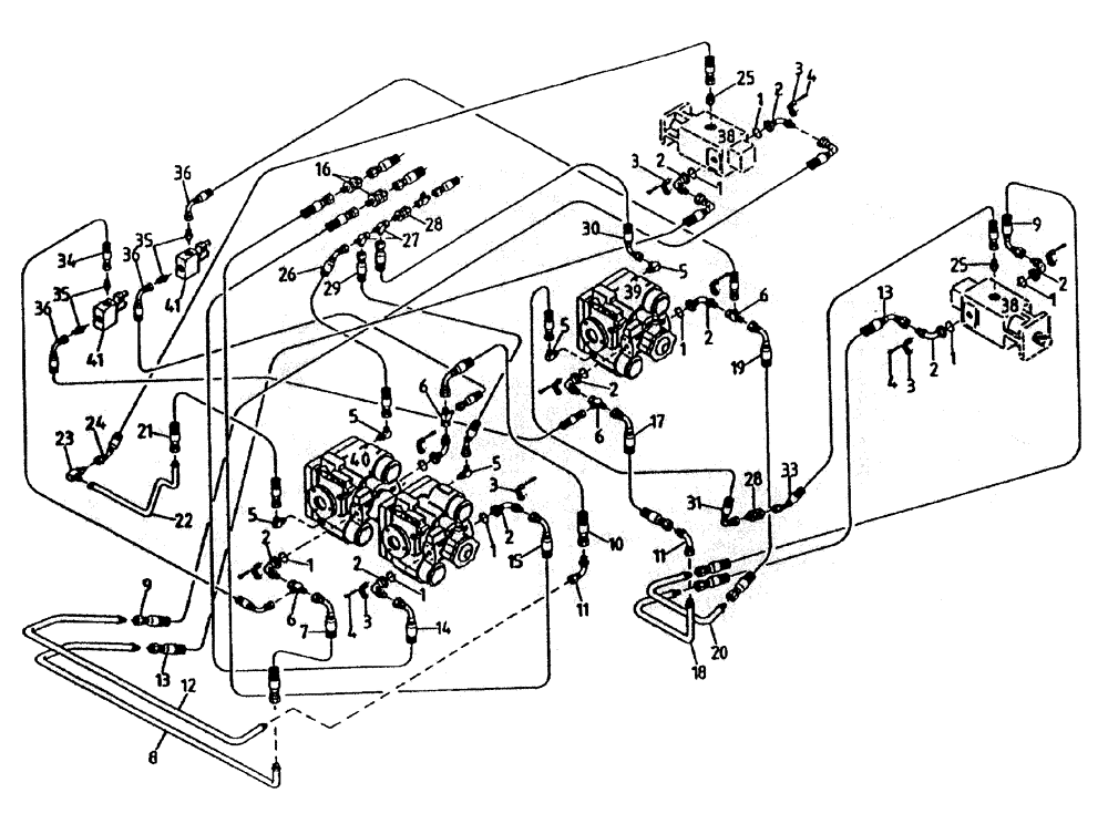Схема запчастей Case IH 7000 - (B06-75A) - HYDRAULIC CIRCUIT (TANDEM TRANSMISSION 7000), (108/6CT Hydraulic Components & Circuits