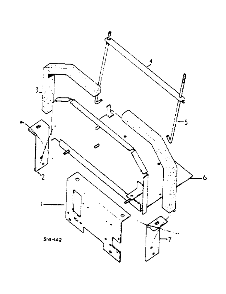 Схема запчастей Case IH 574 - (08-47) - BATTERY TRAY (06) - ELECTRICAL