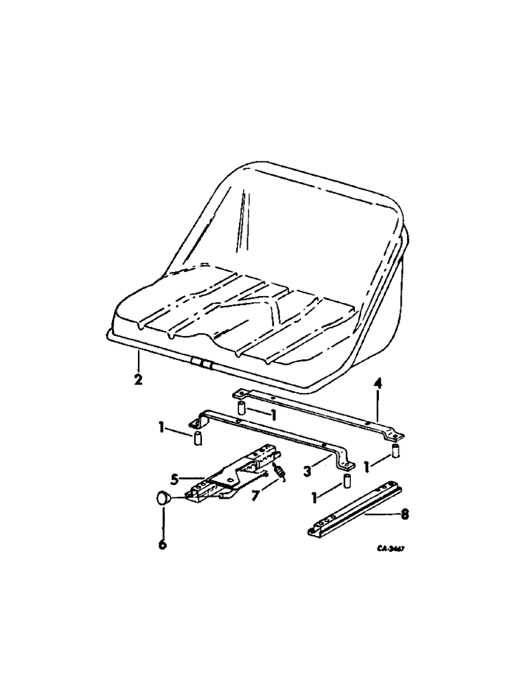 Схема запчастей Case IH 574 - (13-07[1]) - SUPERSTRUCTURE, REFLECTOR, UPHOLSTERED SEAT (05) - SUPERSTRUCTURE