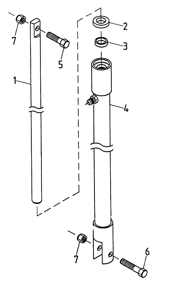 Схема запчастей Case IH 7700 - (B01[62A]) - HYDRAULIC CYLINDER {HEIGHT INDICATOR} (OPTIONAL MOUNT) Hydraulic Components & Circuits
