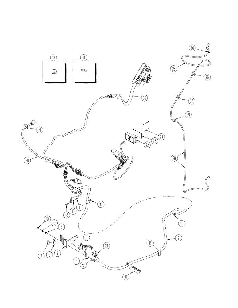 Схема запчастей Case IH STX325 - (04-31) - HARNESS ADVANCED FARMING SYSTEMS (04) - ELECTRICAL SYSTEMS