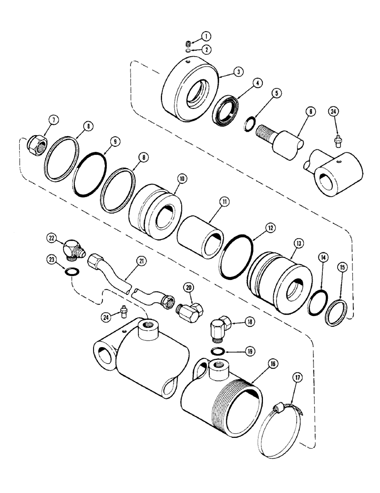 Схема запчастей Case IH 90 - (30) - T53098 CYLINDER (35) - HYDRAULIC SYSTEMS