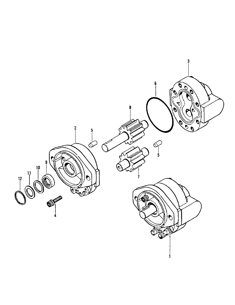 Схема запчастей Case IH 6500 - (8-24) - HYDRAULIC GEAR MOTOR, DRAPER DRIVE (08) - HYDRAULICS