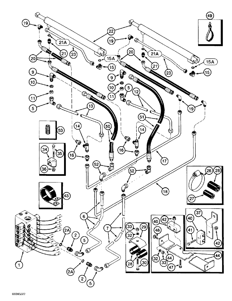 Схема запчастей Case IH 2022 - (8-56) - COMPACTOR CYLINDER SYSTEM, 2022 COTTON PICKER (07) - HYDRAULICS
