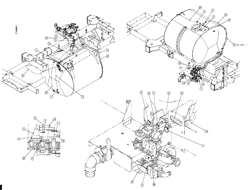 Схема запчастей Case IH SPX4260 - (224) - TANK PLUMBING (CONT.) (78) - SPRAYING