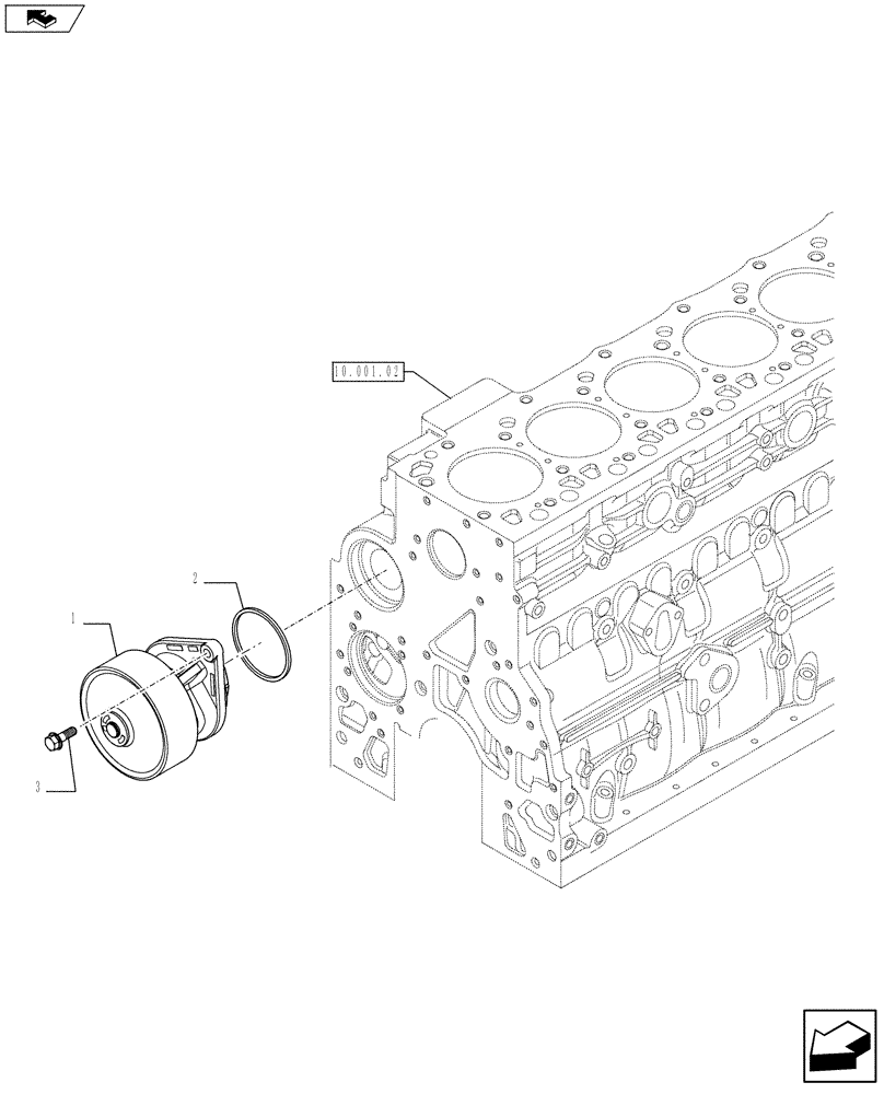 Схема запчастей Case IH F4DFE6132 A002 - (10.402.02) - WATER PUMP (2852293) (10) - ENGINE
