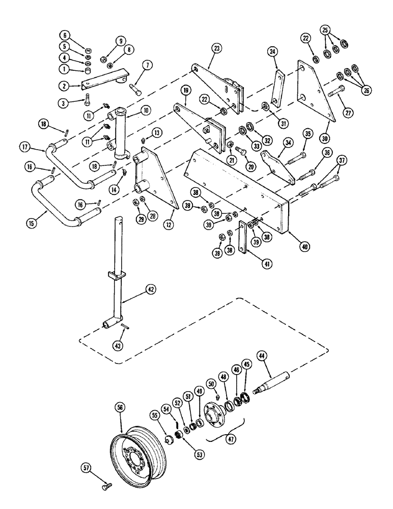 Схема запчастей Case IH 308 - (36) - REAR AXLE AND WHEEL 