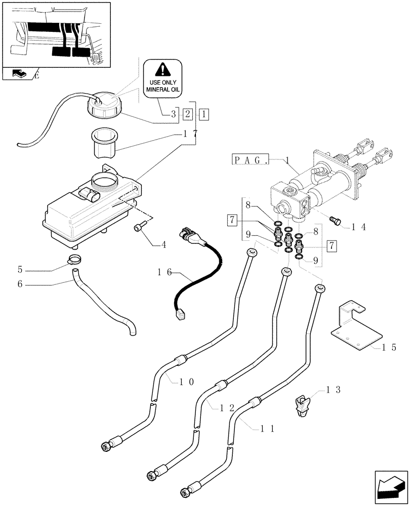 Схема запчастей Case IH PUMA 115 - (1.95.0[02]) - BRAKE PEDALS (10) - OPERATORS PLATFORM/CAB