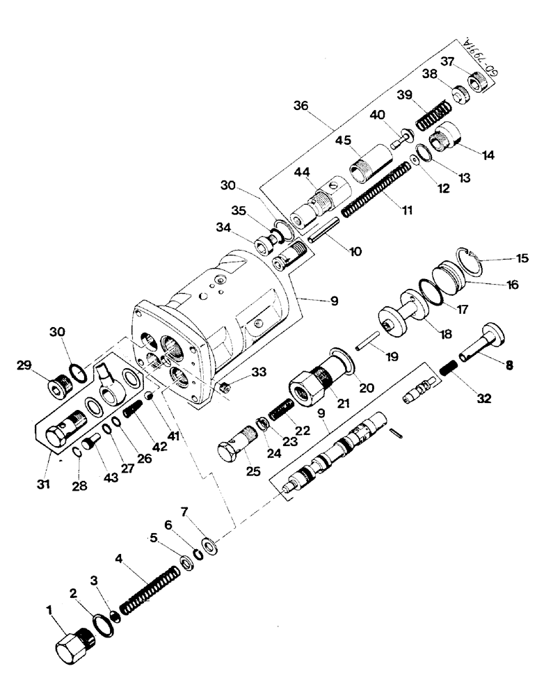 Схема запчастей Case IH 844S - (10-57) - DRAFT CONTROL VALVE (-XXX) (07) - HYDRAULICS