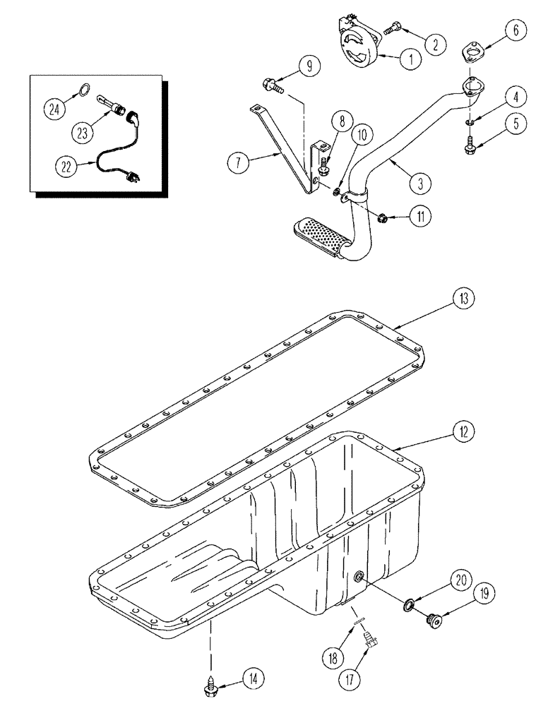 Схема запчастей Case IH FLX4375 - (02-041) - OIL PUMP AND OIL PAN . (01) - ENGINE