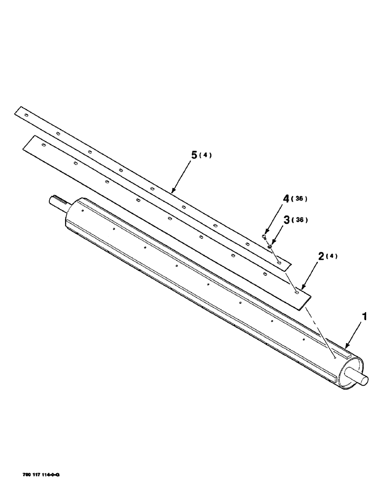 Схема запчастей Case IH 8460 - (6-24) - ROLLER ASSEMBLY, FLAP (14) - BALE CHAMBER