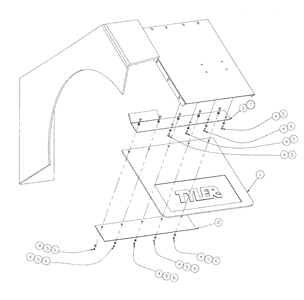 Схема запчастей Case IH 4375 - (10-009) - FRONT FENDER MUD FLAPS Options