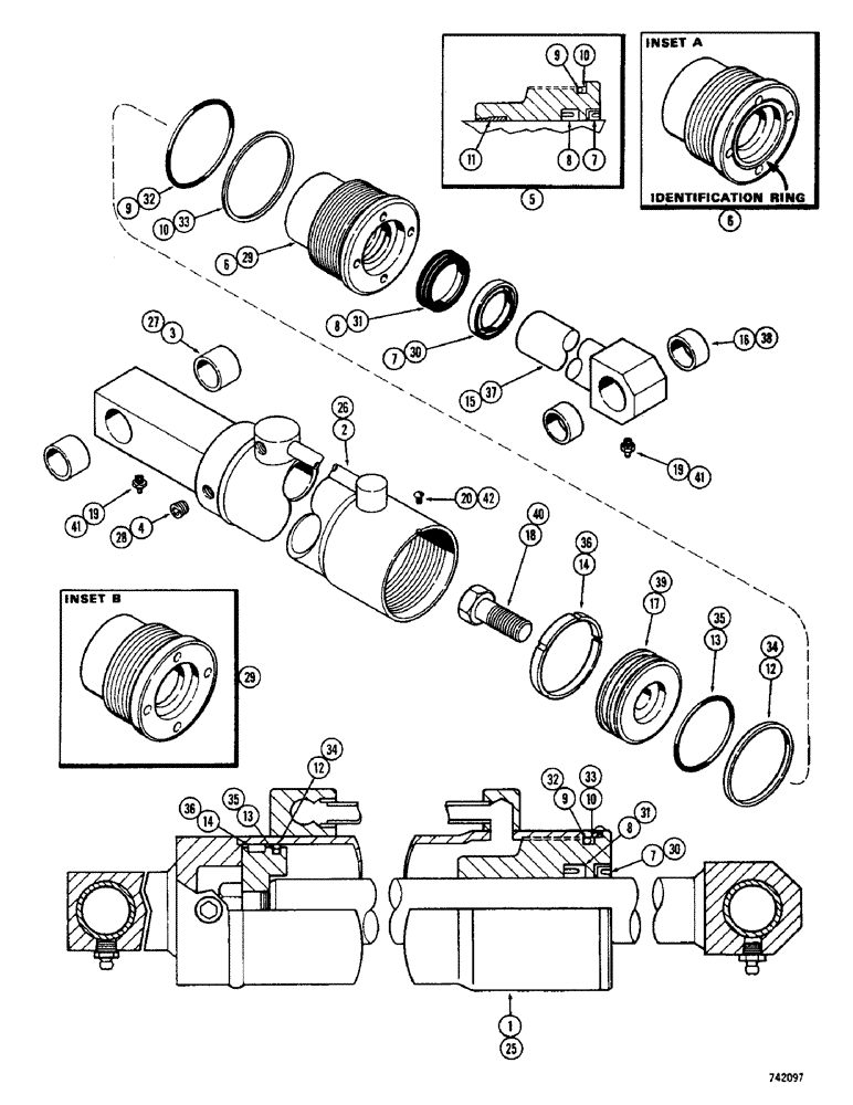 Схема запчастей Case IH 1700-SERIES - (238) - LOADER LIFT CYLINDER USED BEFORE TRACTOR SERIAL NUMBER 9818188 (35) - HYDRAULIC SYSTEMS