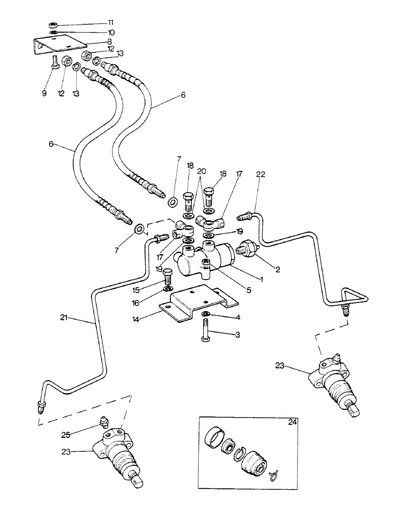 Схема запчастей Case IH 1190 - (J3) - PIPES, REAR BRAKES (07) - BRAKES