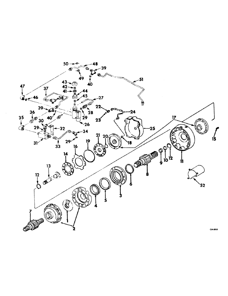 Схема запчастей Case IH 2826 - (07-29) - DRIVE TRAIN, DIFFERENTIAL LOCK, HYDROSTATIC DRIVE TRACTORS (04) - Drive Train