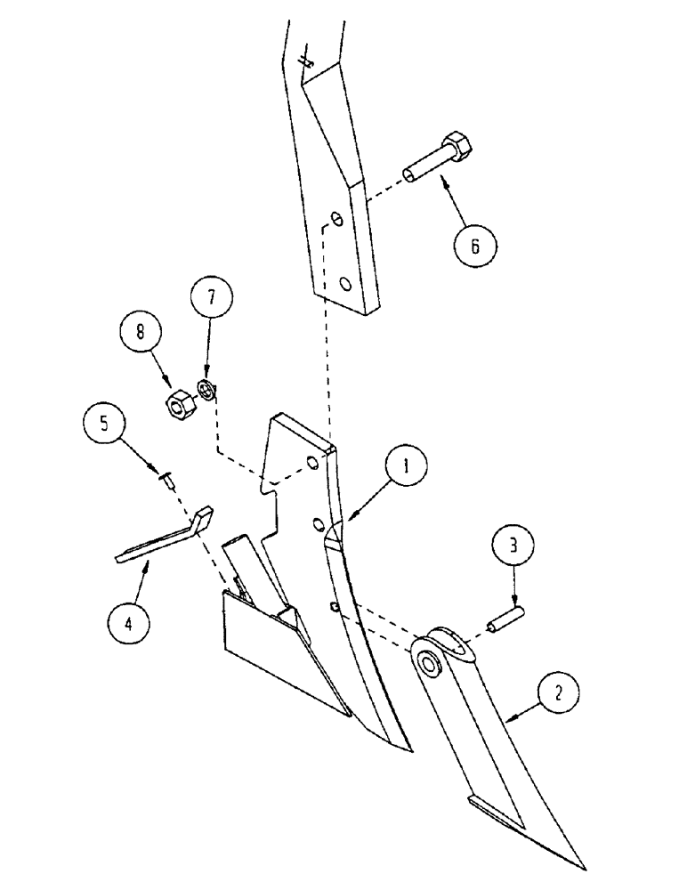 Схема запчастей Case IH CONCORD - (B52) - EDGE-ON ANDERSON OPENER, SINGLE SHOOT 