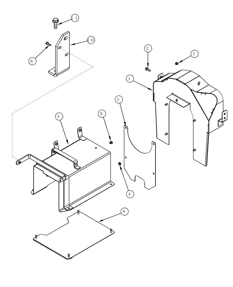 Схема запчастей Case IH MX200 - (02-10) - FLYWHEEL SHIELDS, UP TO JJA01077680 (02) - ENGINE
