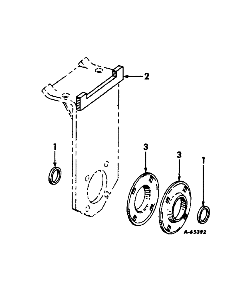 Схема запчастей Case IH 45 - (F-6[A]) - BEARING SUPPORT SERVICE PACKAGE 