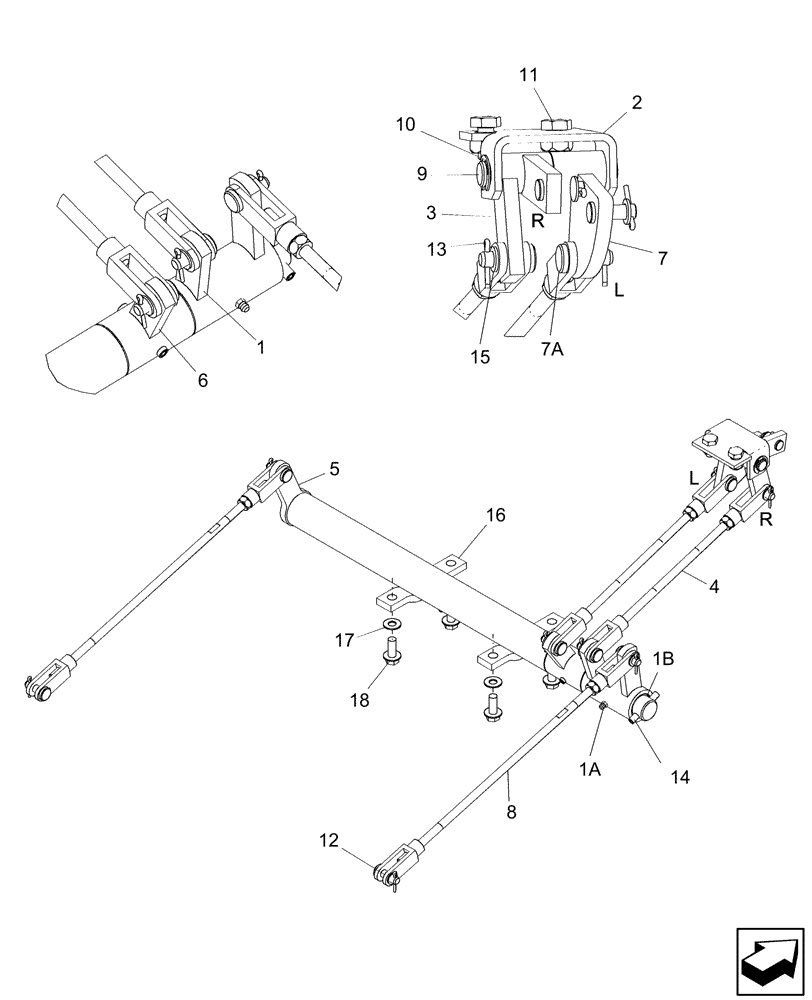 Схема запчастей Case IH FARMALL 60 - (03.01) - BRAKE LINKAGE (03) - TRANSMISSION