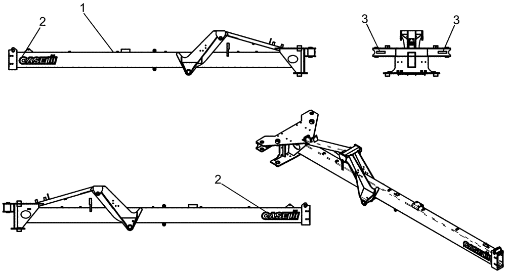 Схема запчастей Case IH 1260 - (90.108.06) - DECALS - OUTER HITCH LONG (90) - PLATFORM, CAB, BODYWORK AND DECALS
