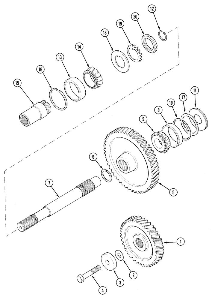 Схема запчастей Case IH 5120 - (6-018) - TRANSMISSION, MAIN DRIVE, WITHOUT CREEPER (06) - POWER TRAIN
