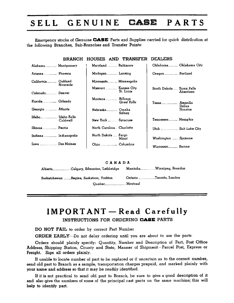Схема запчастей Case IH DV-SERIES - (002) - SELL GENUINE CASE PARTS (00) - PICTORIAL INDEX