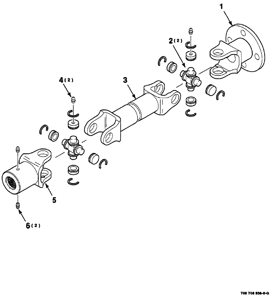 Схема запчастей Case IH 8860 - (02-04) - U-JOINT ASSEMBLY (FRONT) (14) - MAIN GEARBOX & DRIVE