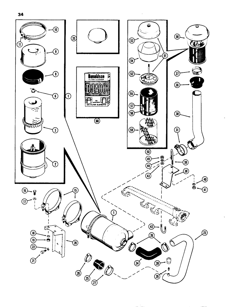 Схема запчастей Case IH 770 - (034) - AIR CLEANER, (251B) SPARK IGNITION ENGINE (02) - ENGINE