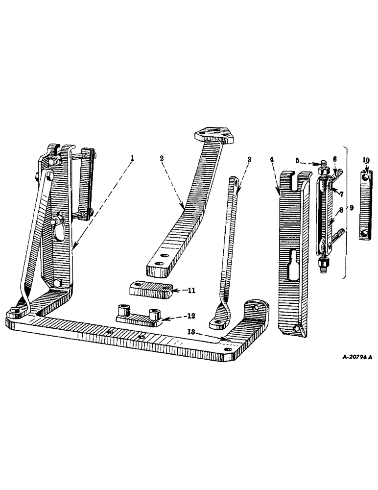 Схема запчастей Case IH FARMALL MDV - (256) - CHASSIS, QUICK-ATTACHABLE, HIGH HITCH, HEAVY DUTY DRAWBAR, SPECIAL, "MV" AND "MDV" (12) - CHASSIS