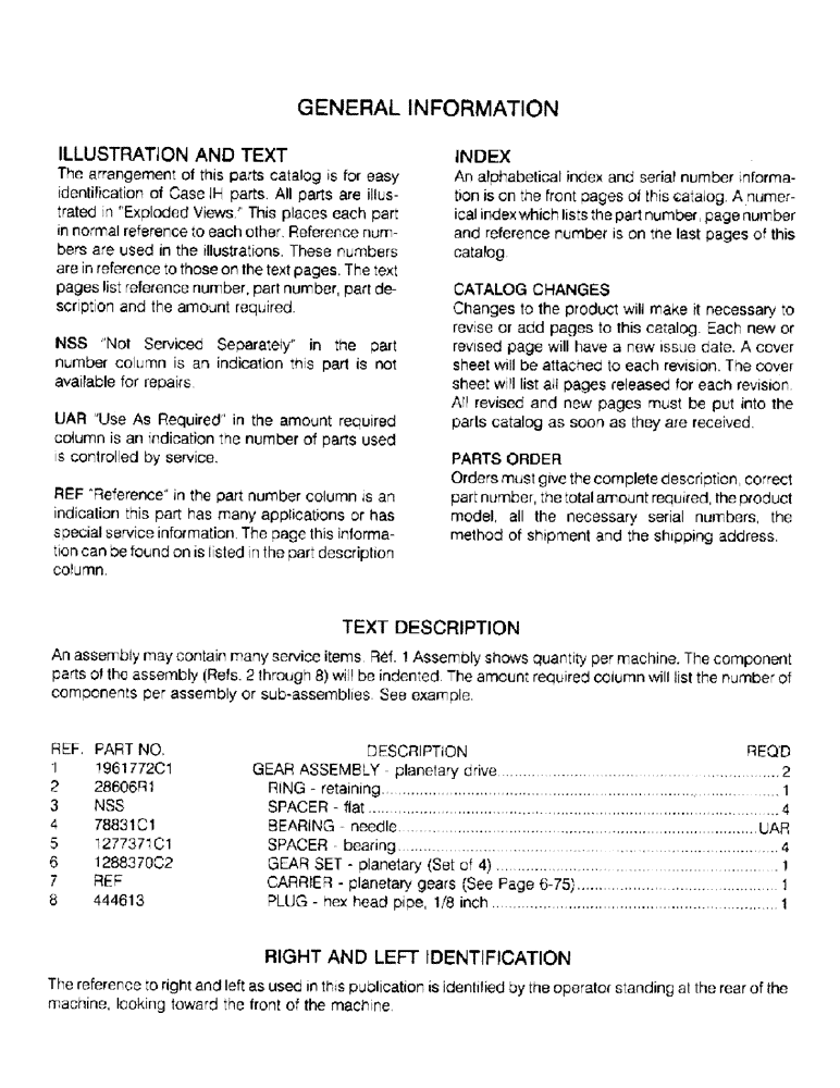 Схема запчастей Case IH 4390 - (054) - GENERAL INFORMATION 