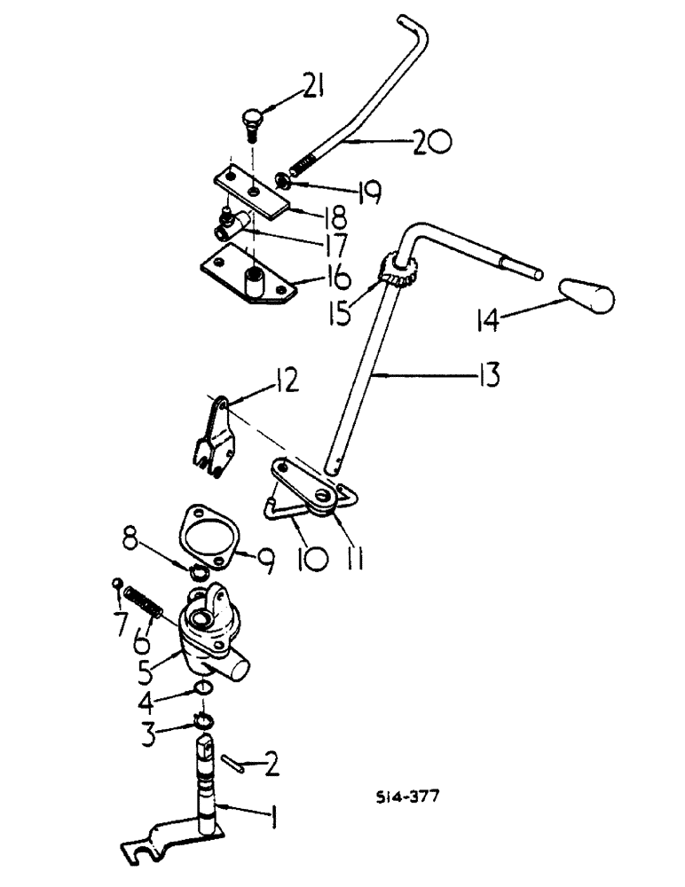 Схема запчастей Case IH 485 - (00F12) - FORWARD AND REVERSE CONTROLS (04) - Drive Train