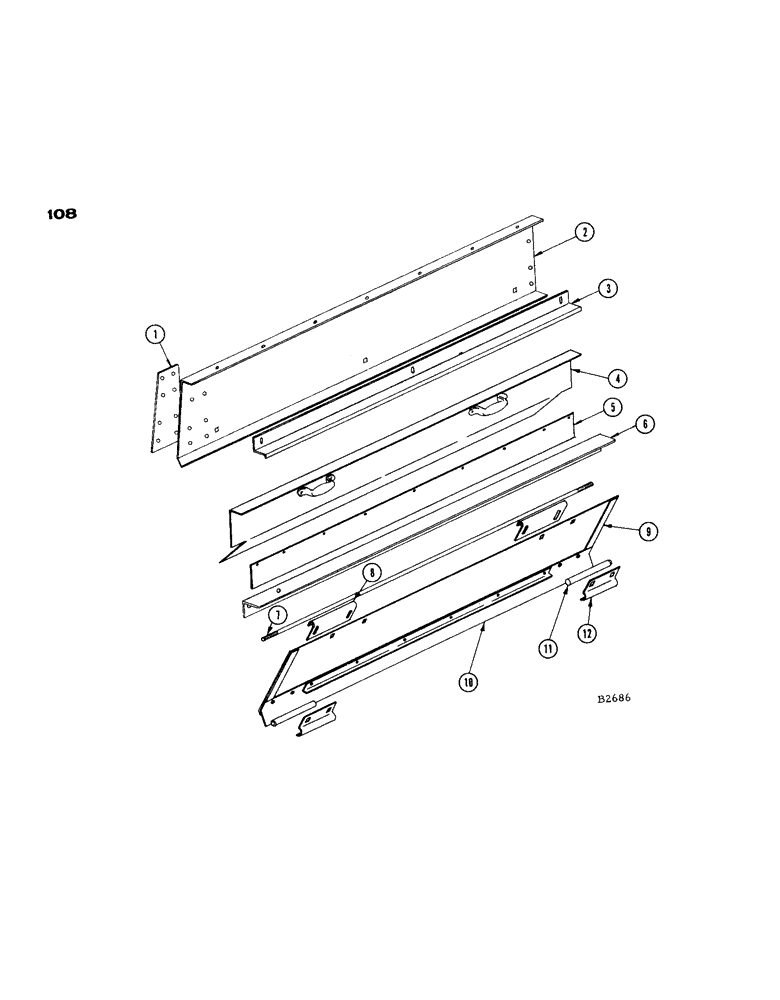 Схема запчастей Case IH 1660 - (108) - CONVEYOR RAKE CONCAVE ACCESS SECTION (14) - MAIN GEARBOX & DRIVE