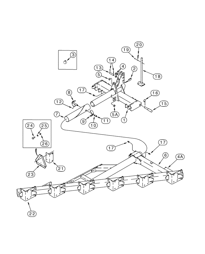 Схема запчастей Case IH 165 - (09-03) - FRAME, FOR 6 FURROW PLOWS, BSN CCD0025001 (09) - CHASSIS/ATTACHMENTS