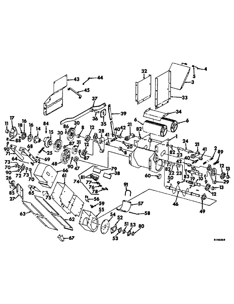 Схема запчастей Case IH 234 - (G-14) - GRINDER AND SHELLER UNITS, CRACKING ROLLS AND CONVEYOR (58) - ATTACHMENTS/HEADERS