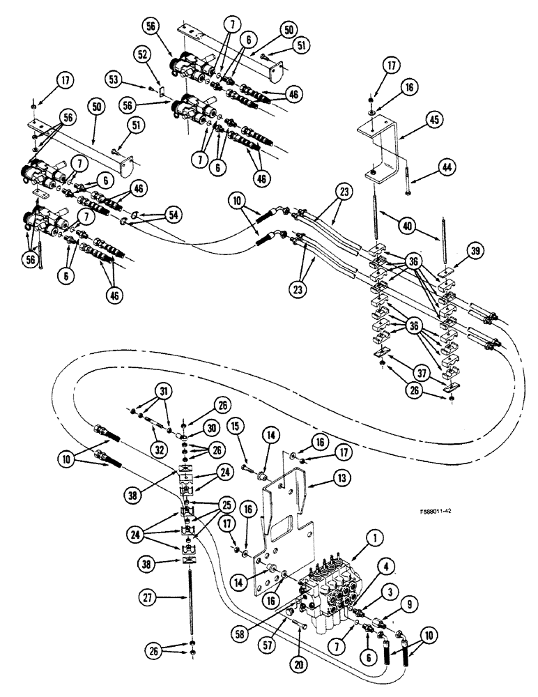 Схема запчастей Case IH 9150 - (8-08) - HYDRAULIC COUPLERS AND LINES (08) - HYDRAULICS