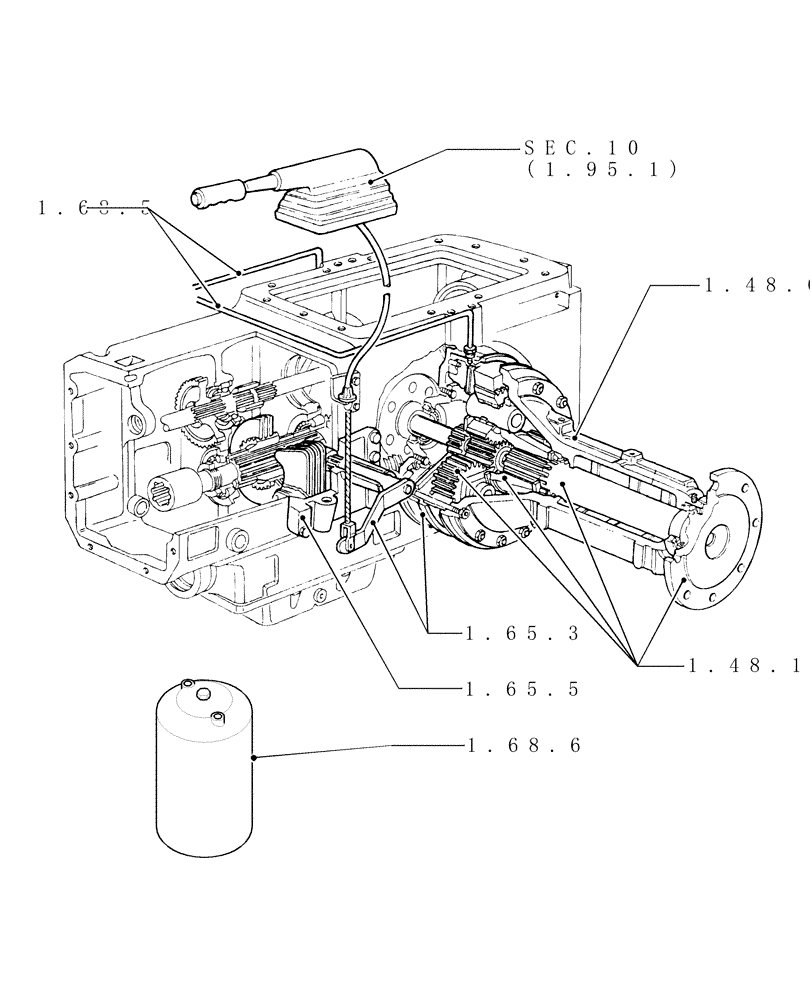 Схема запчастей Case IH PUMA 165 - (1.47.0) - SEC. 05 - REAR AXLE (05) - REAR AXLE
