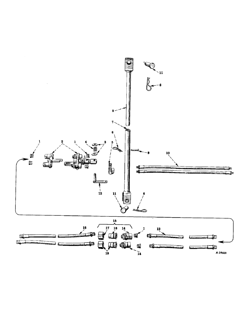 Схема запчастей Case IH 200 - (255) - HYDRAULIC SYSTEM, HYDRAULIC CYLINDER HOSE EXTENSION ATTACHMENT, SPECIAL (07) - HYDRAULIC SYSTEM