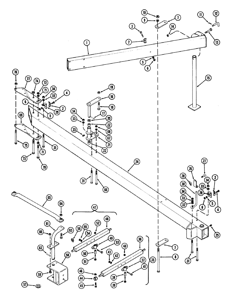 Схема запчастей Case IH 400-SERIES - (08) - HITCH AND HITCHBAR, ON LAND HITCH, CONTINUED 