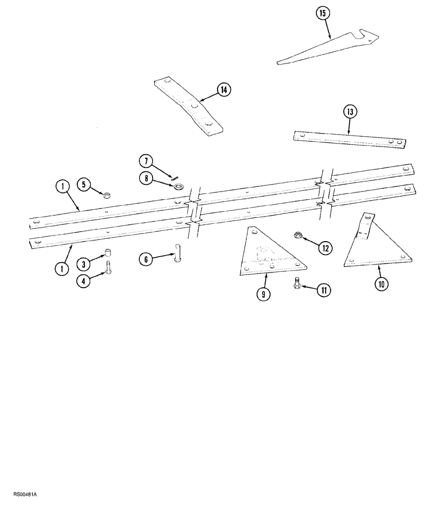Схема запчастей Case IH 7500 - (09-05) - VARI-WIDTH LINKAGE, IN THE FURROW PLOWS (09) - CHASSIS/ATTACHMENTS