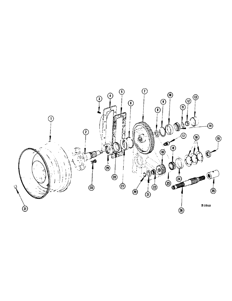 Схема запчастей Case IH 960 - (318) - FINAL DROP BOX HOUSING, 960 SPECIAL COMBINE (25) - FRONT AXLE SYSTEM