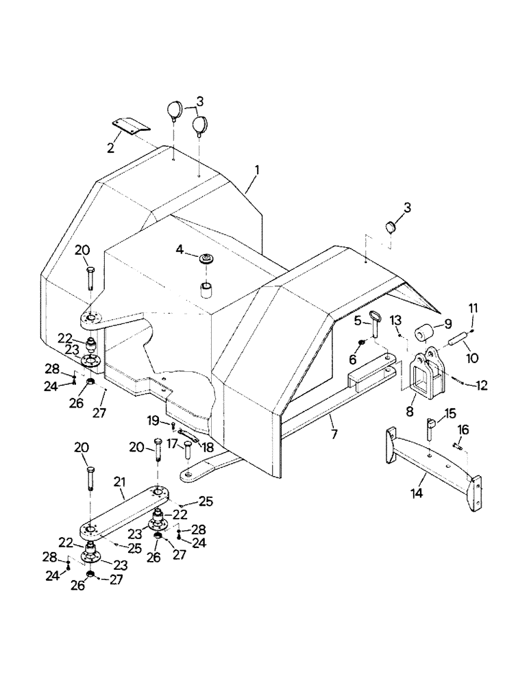Схема запчастей Case IH ST210 - (06-03) - REAR FRAME (12) - FRAME