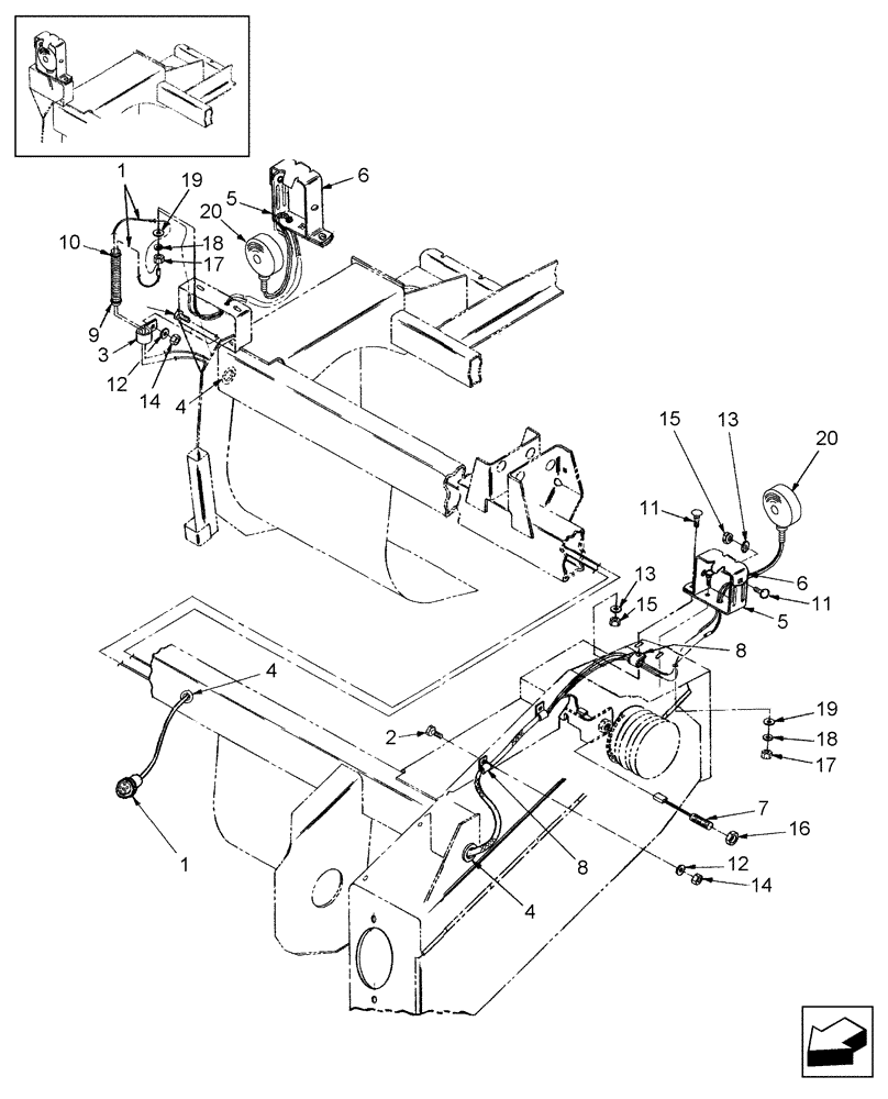 Схема запчастей Case IH RDX161 - (019[2]) - ELECTRICAL W/WDX1902 OR WDX2302 (55) - ELECTRICAL SYSTEMS