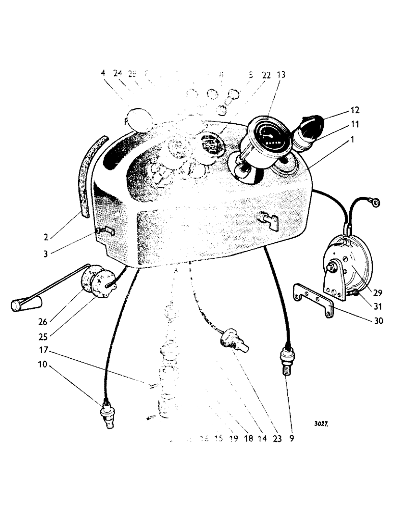 Схема запчастей Case IH 770A - (064) - INSTRUMENTS AND PANEL Engine Controls & Instruments
