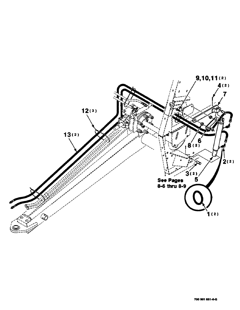 Схема запчастей Case IH 8460 - (9-18) - PICKUP LIFT KIT, HYDRAULIC, HK50446 PICKUP LIFT KIT COMPLETE, TO BE ORDERED THROUGH WHOLEGOODS ONLY Decals & Attachments