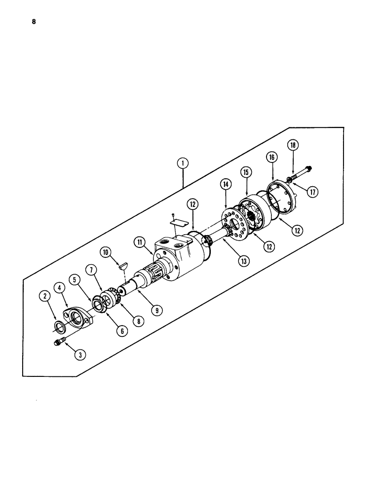 Схема запчастей Case IH 96 - (08) - HYDRAULIC MOTOR 