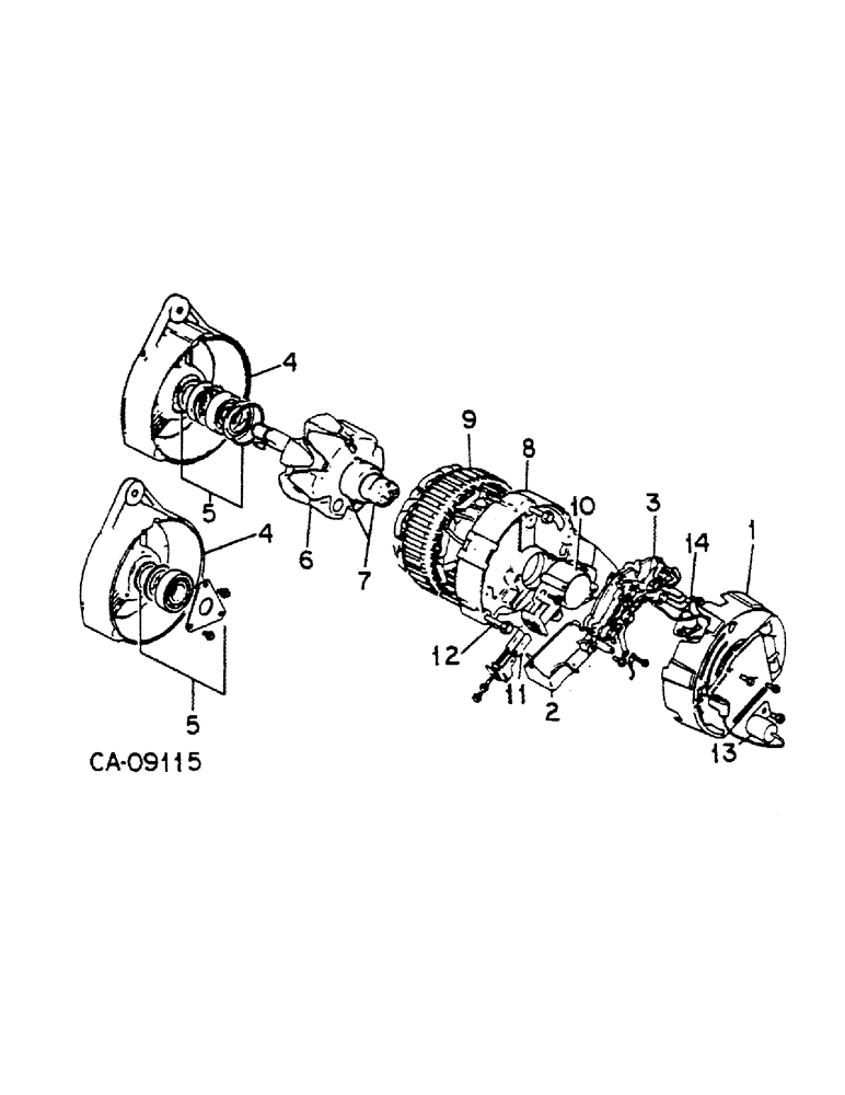 Схема запчастей Case IH 784 - (08-03) - ELECTRICAL, ALTERNATOR, LUCAS A115-45 (06) - ELECTRICAL