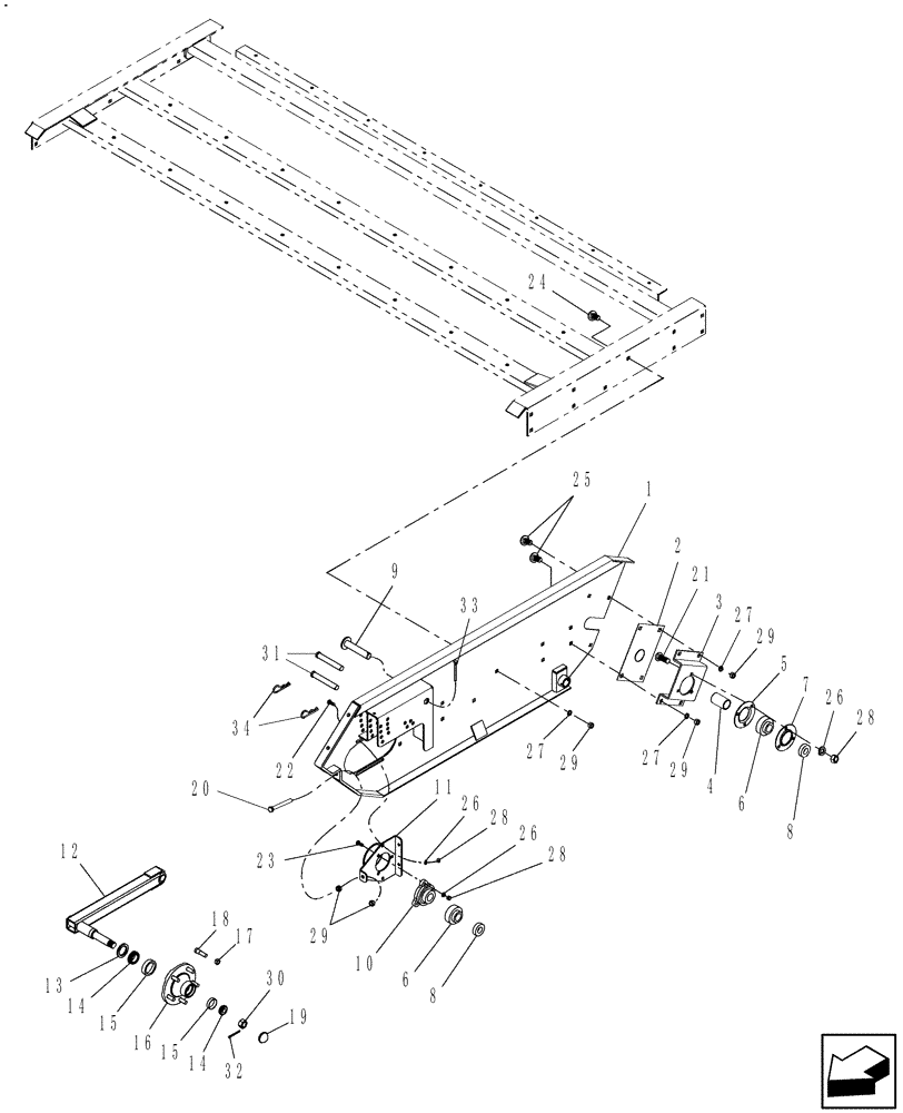 Схема запчастей Case IH CM109 - (60.220.02[02]) - PICKUP FRAME, LH AND GAUGE WHEEL ARM (60) - PRODUCT FEEDING
