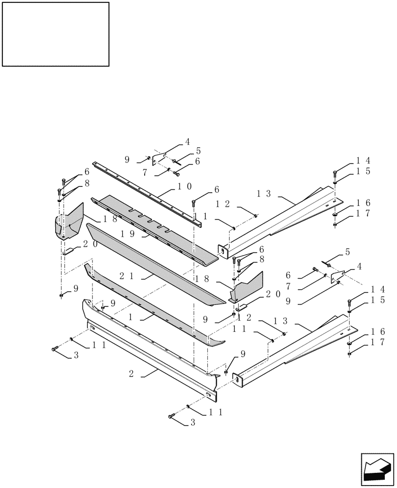 Схема запчастей Case IH AFX8010 - (K.62.B.58[2]) - GRAIN PAN, SUPPORTS & SEALS K - Crop Processing